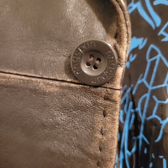 Ringspun leather blazer jacket medium - Picture 4 of 6